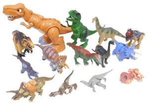 Fisher Price and other dinosaurs, including T Rex Triceratops, Pakisaurus, Brachiosaurus, etc. (1 bo