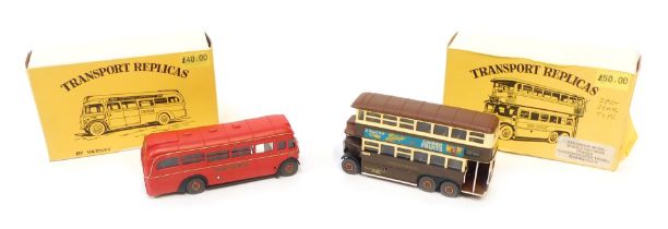Varney Transport Replicas handmade and hand finished buses, white metal, comprising AEC Renown Londo