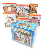 Hornby OO gauge Skaledale buildings, comprising R9764 Cannon's Newsagents, R9659 Industrial Building