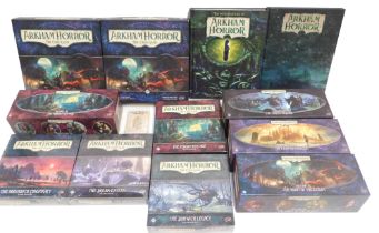 Arkham Horror The Card Games expansion packs and rule books, including The Dream Eaters,