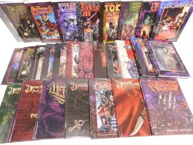 Tabletop RPG books, including World of Darkness Dark Ages Mage Grimoire, The Sorcerer's Crusade Comp