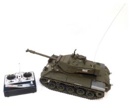 A Heng Long US M41 A3 Walker Bulldog RC tank, with remote control.