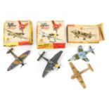 Dinky Toys The Battle of Britain diecast planes, comprising 719 Spitfire MKII, Junkers JU87B Stuka,