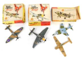 Dinky Toys The Battle of Britain diecast planes, comprising 719 Spitfire MKII, Junkers JU87B Stuka,