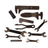 A group of BSA tools, comprising spanners stamped BSA, Tent Sheffield wrench, pliers, etc. (1 box)