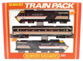 A Hornby OO gauge Class 43 HST train pack, BR125 livery, boxed.