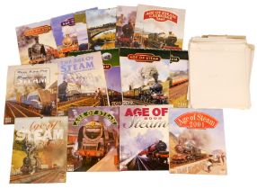 A collection of The Age of Steam calendars, from 2000 to 2013, including some duplicates. (a quantit