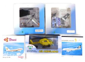 Herpa Wings, 72 Aviation and other diecast, including Herpa Winds Singapore Airlines Boeing 747-400