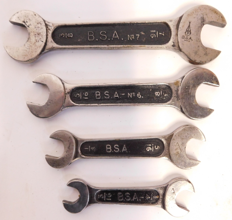 A group of BSA tools, comprising spanners stamped BSA, Tent Sheffield wrench, pliers, etc. (1 box) - Image 2 of 4