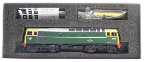 A Heljan OO gauge Class 33/O diesel locomotive, D6553, BR green livery with full yellow ends, 3310,