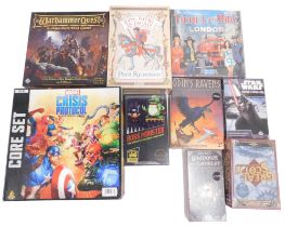 Games, including The King is Dead second edition, Warhammer Quest, Alan R Moon Ticket to Ride, Great