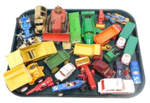 Corgi, Dinky and other playworn diecast vehicles, including Dinky Toys Police Range Rover, Dinky Sup