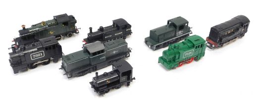 Lima and other OO gauge locomotives, including Class 43XX 2-6-2 tank locomotive, diesel shunters, et