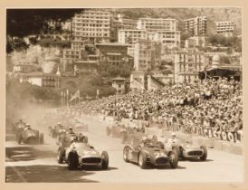 After Mailander (Rodolfo). Start of Monaco Grand Prix 1955, monochrome print, limited edition, 17/20