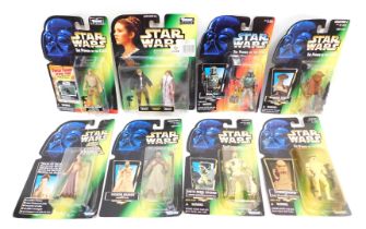 Kenner Star Wars The Power of the Force figures, including Bespin Luke Skywalker, Princess Leia and