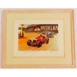 After R A Nockolds. Sir Henry Birkin Mandrate Brooklands 1931, limited edition 83/400, 20cm x 30cm,