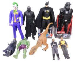 Various figures, including The Joker, Batman, Star Wars Kylo Ren, Star Wars Rouge One Death Trooper,