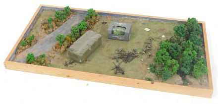 A diorama and WWII figures, 1:35 scale.