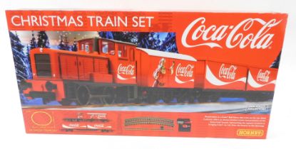 A Hornby OO gauge Coca-Cola Christmas train set, boxed.