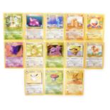 Thirteen Pokemon cards with stars, including Beedrill, Ditto, Dragonair, Doug Trio, Electrode, Genga