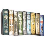 Nine Folio Society volumes, to include The Rise and Fall of The British Empire, A Secret Pilgrimage