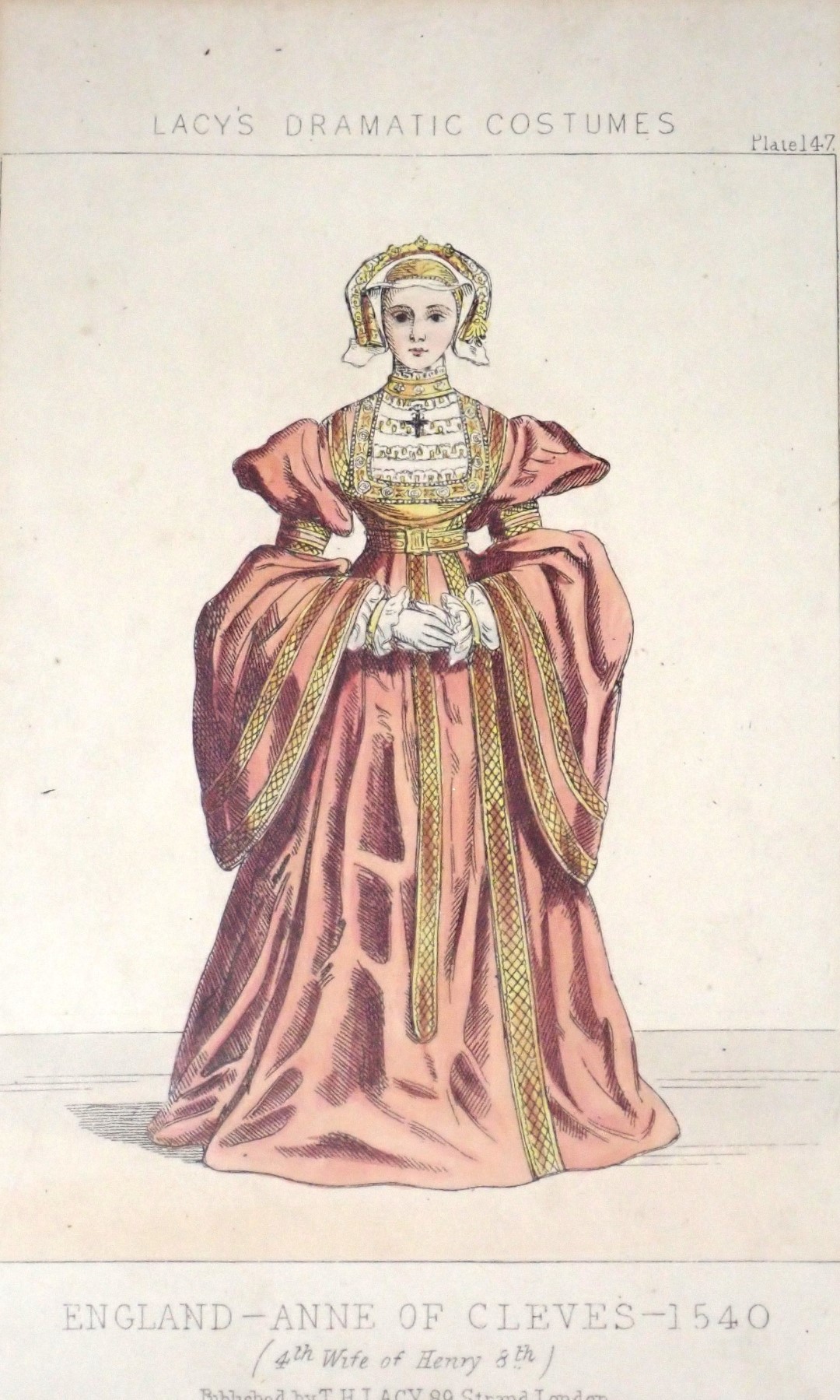 A collection of prints, each taken from Lacey's Dramatic Costumes, to include The Wives of Henry VII
