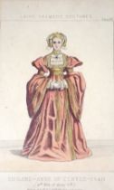 A collection of prints, each taken from Lacey's Dramatic Costumes, to include The Wives of Henry VII