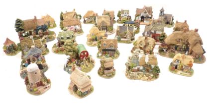 A collection of Lilliput Lane cottages, comprising Birthday Party, Penny Sweets, A Cut Above, Cockin