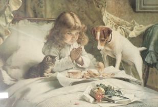 After Charles Burton Barber. Suspense, an original chromolithographic print from Pears Soap, titled,