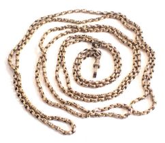 A Longuard watch chain, with clip, 152cm long, 29.9g all in.
