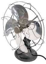 A Limit tabletop stainless steel fan, 52cm high.