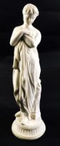 A resin figure of a Neoclassical maiden, 37cm high.