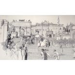 Thomas Cook. Ancient Rome, pen and ink, signed and dated October 1943, 39cm x 61cm.