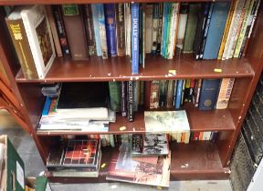 Hardback and paperback books, to include The Game of Chess, The Good Book, etc. (4 shelves)