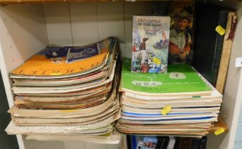 Roy Rodgers Adventure books, musical sheet music magazines, song books, etc. (1 shelf)
