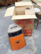 A Vulcan Valor oil heater, boxed.