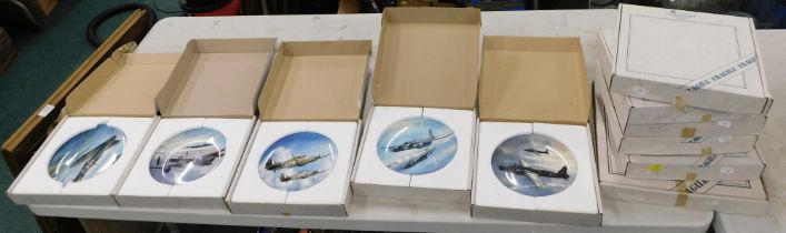 A group of Coalport British aircraft collectors plates, boxed.