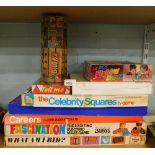 Various toys and games, comprising What am I Bid, Fascination, Careers, Celebrity Squares, etc. (a q