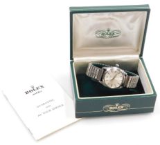 A Rolex gentleman's stainless steel cased Oyster Perpetual Air King wristwatch, circular silvered di