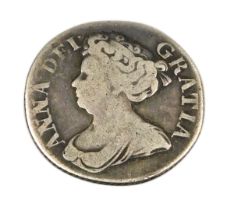 A Queen Anne silver shilling 1711.