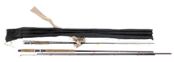 A Silstar GT 3783-420 Traverse X salmon fly rod, three piece, fourteen foot #10/11, with bag and a S