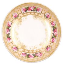 A late 18thC Crown Derby porcelain saucer, pattern no. 269, attributed to William Billingsley, paint