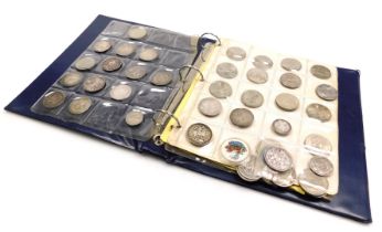 An album of George III and later silver and copper coinage, including George III and Queen Victoria