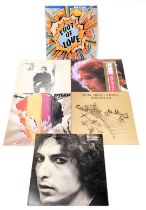 Bob Dylan LPs, comprising Dylan, Another Side of Bob Dylan, Bob Dylan at Budkan, Slow Train Coming,