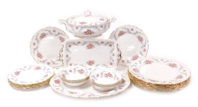 A Royal Albert porcelain Tranquility pattern part dinner service, seconds.