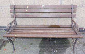 A two seater garden bench.