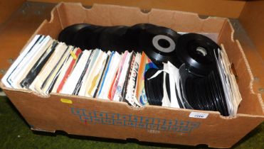LPs and singles, large collection of 45s, to include pop, etc. (1 shelf)