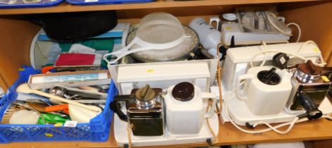 Three Goblin teasmades, various kitchen equipment, etc. (1 shelf)