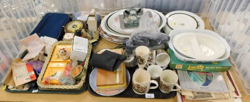 Royal Commemorative wares including mugs, tea cups, saucers, barometer, purse, holdall, etc. (3 tr