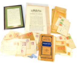 Late 19th/early 20thC ephemera, relating to a D Mackay of Peterborough and Northumberland, together